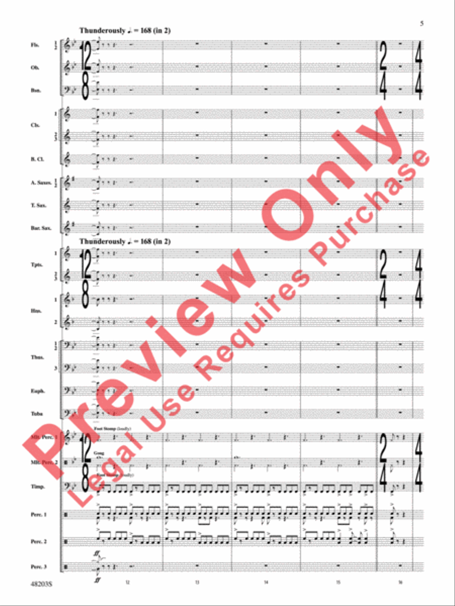 The Summoning The Summoning Concert Band scores gallery preview page 6