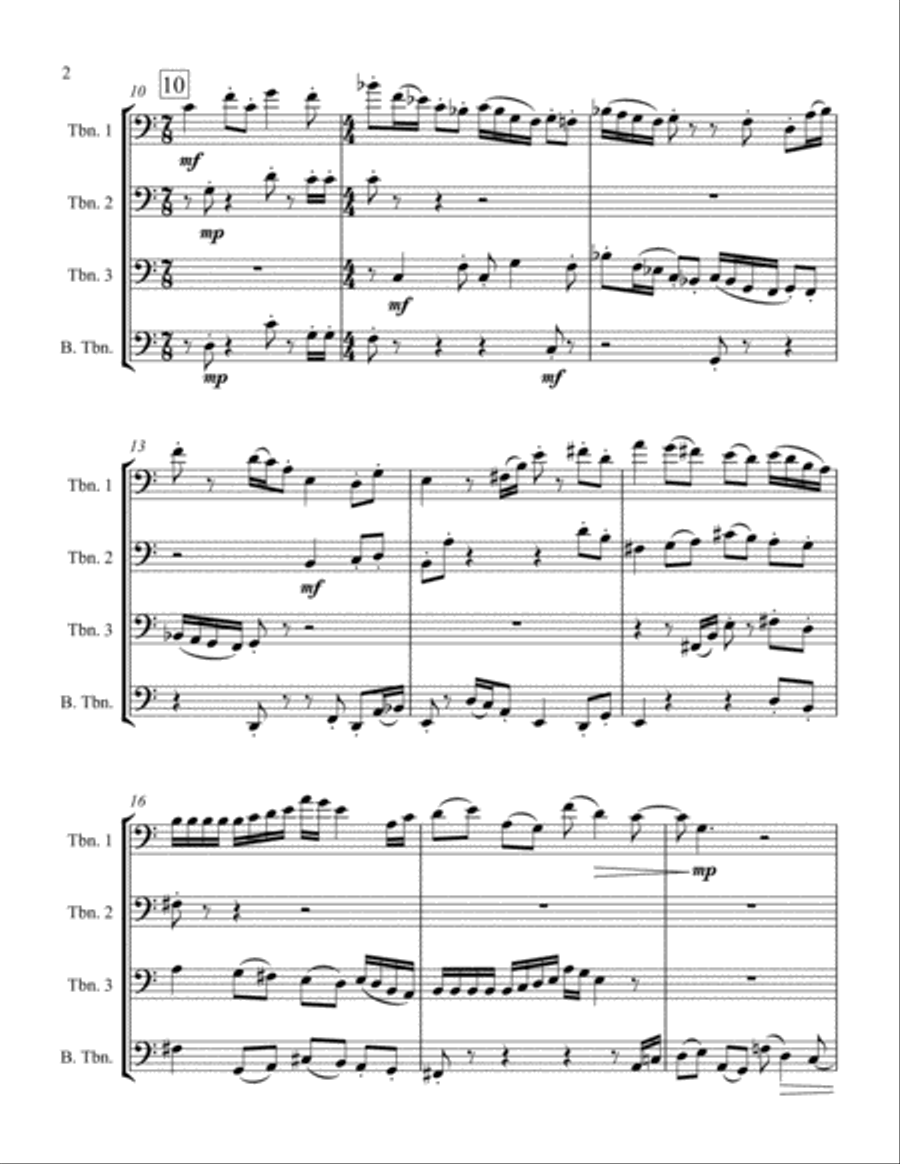 Adages for Trombone Quartet Trombone Quartet scores gallery preview page 2