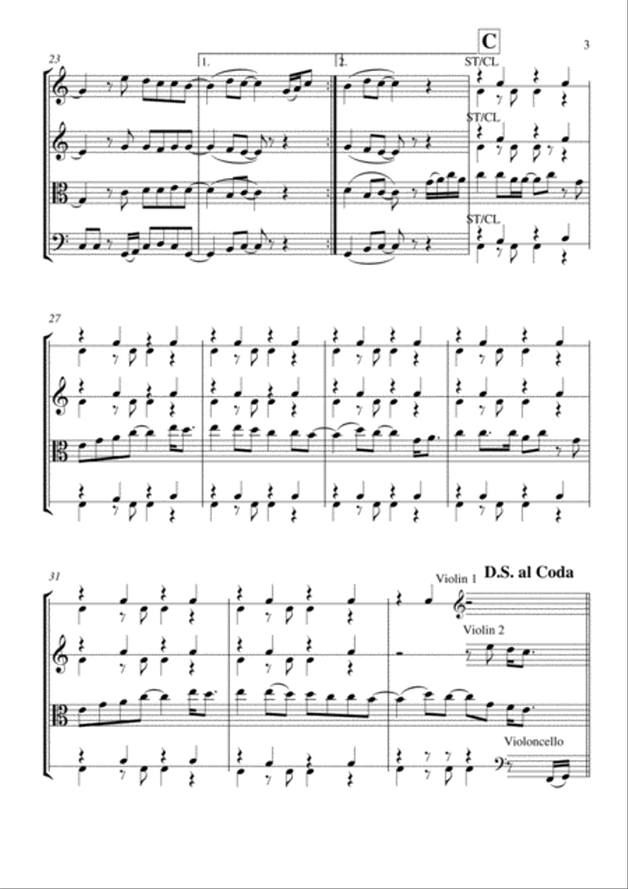 Lean On Me String Quartet scores gallery preview page 4