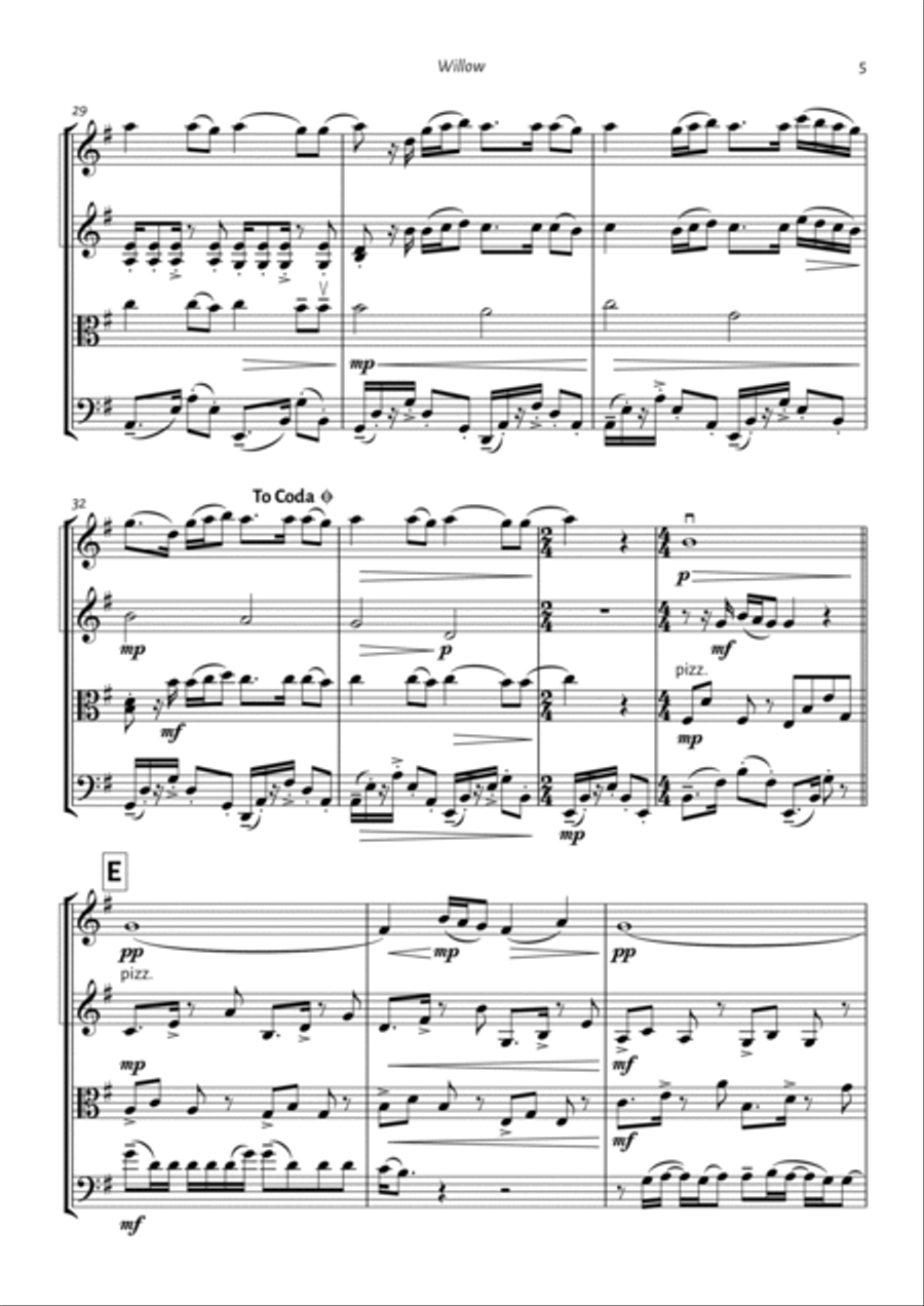 Willow String Quartet scores gallery preview page 5