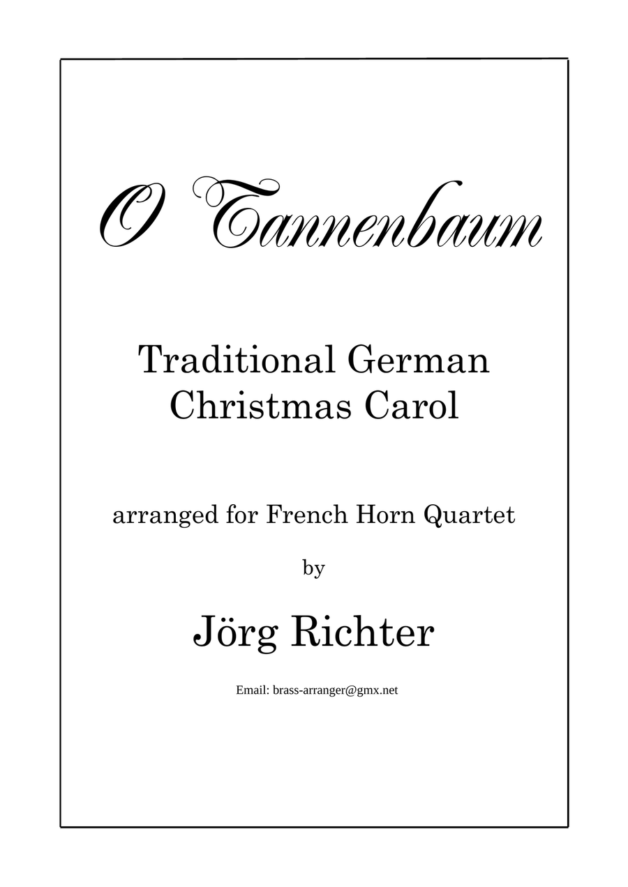 O Christmas Tree (O Tannenbaum) for French Horn Quartet Brass Quartet scores gallery preview page 1