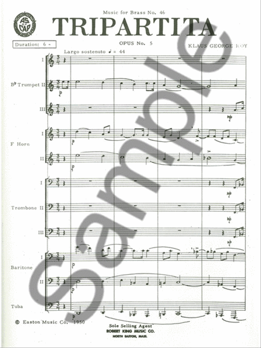 Tripartita (ensemble-brass 8 Or More) School and Community scores gallery preview page 2
