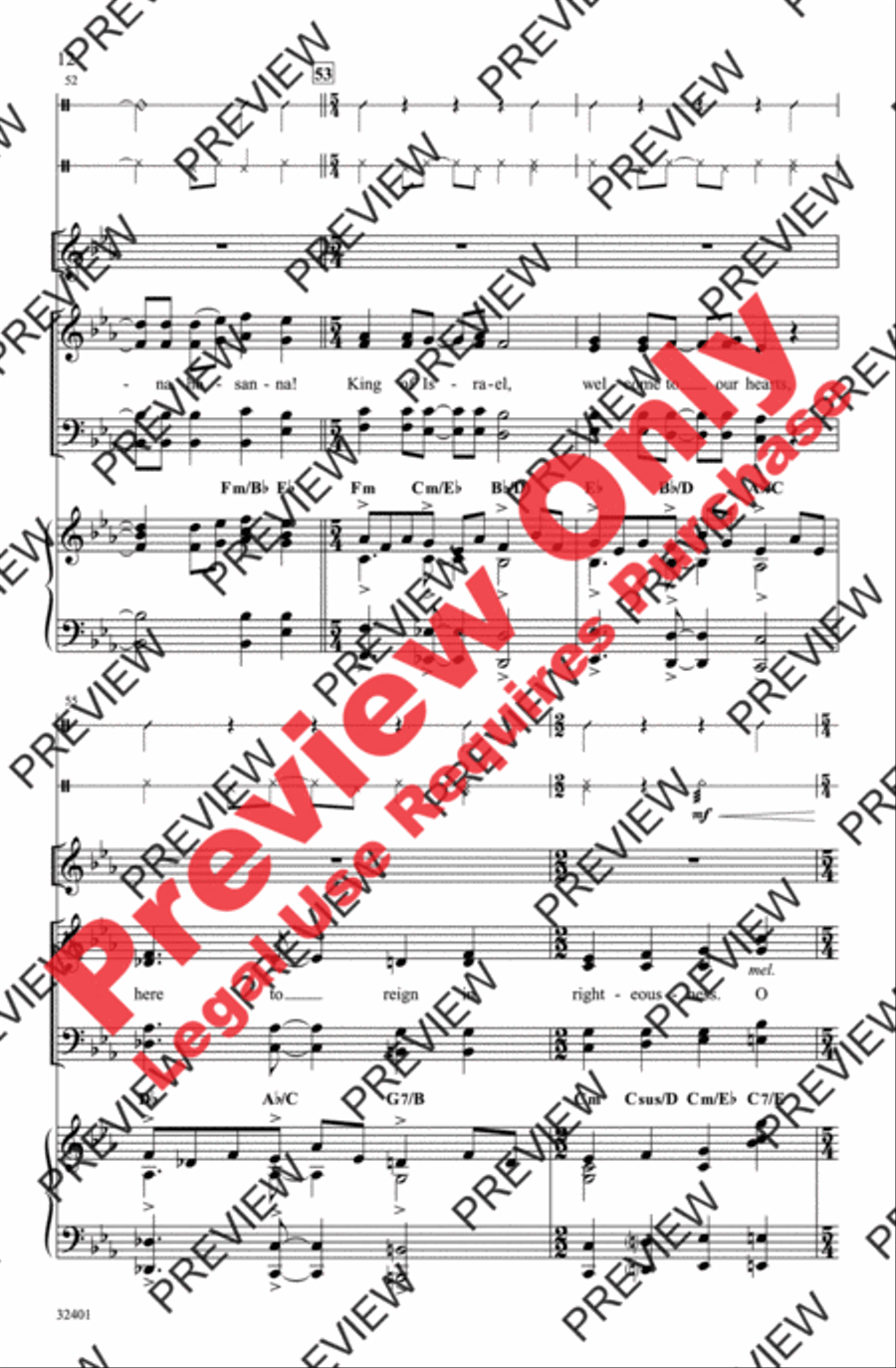 Hosanna! Hosanna! 4-Part scores gallery preview page 12