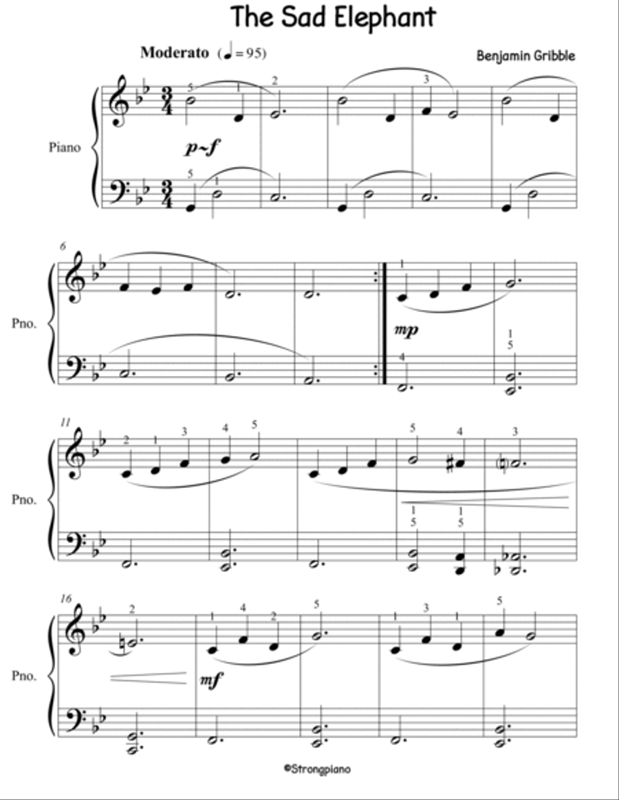 The Sad Elephant The Sad Elephant Piano Method scores gallery preview page 2