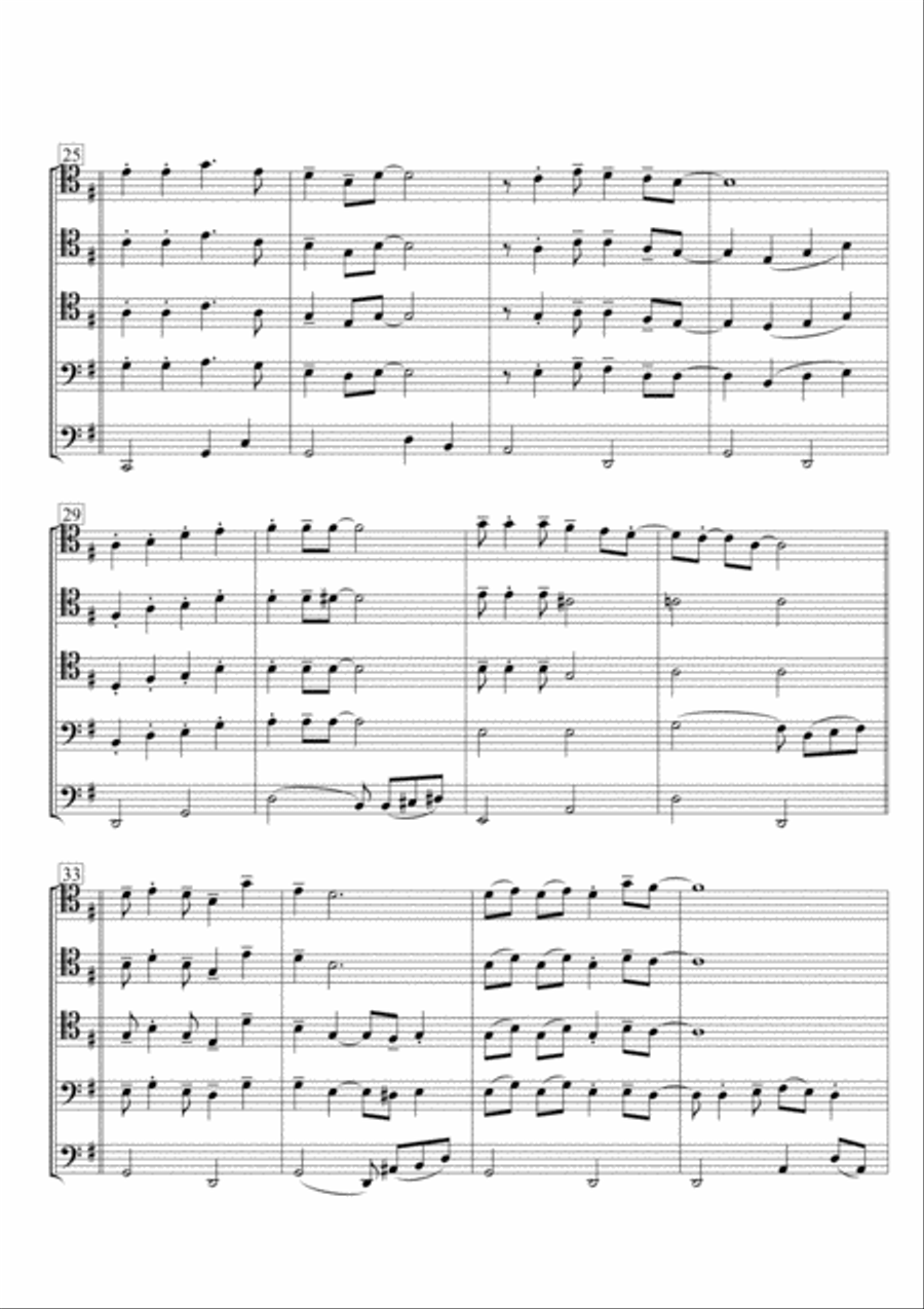 Rudolph The Red-nosed Reindeer Brass Quintet scores gallery preview page 4