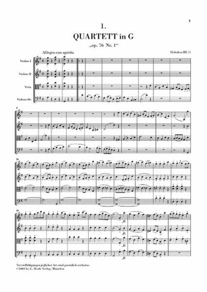String Quartets – Volume X Op. 76