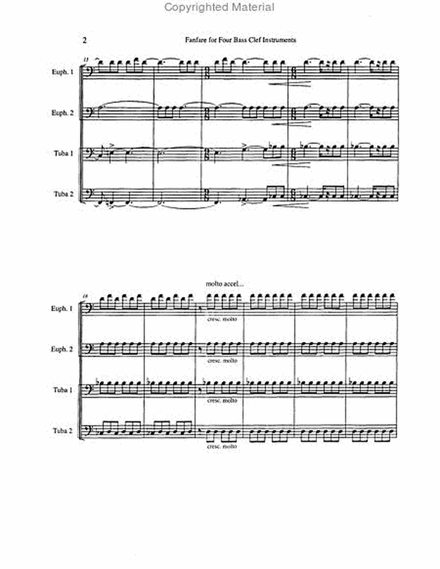 Fanfare for Four Bass Clef Instruments