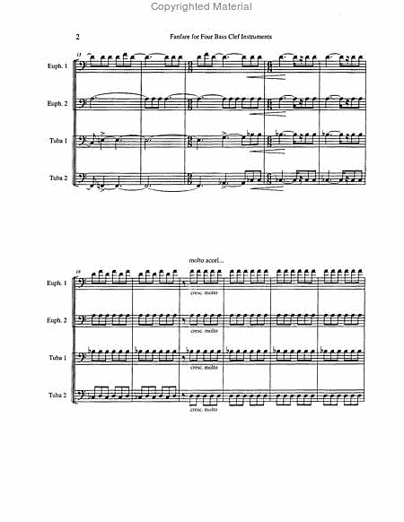 Fanfare for Four Bass Clef Instruments