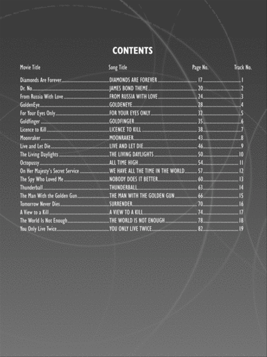 James Bond 007 Collection - Easy Piano (Book/CD) Easy Piano scores gallery preview page 2