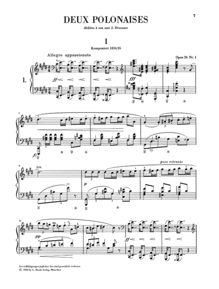 Polonaises by Frederic Chopin Piano Solo - Sheet Music