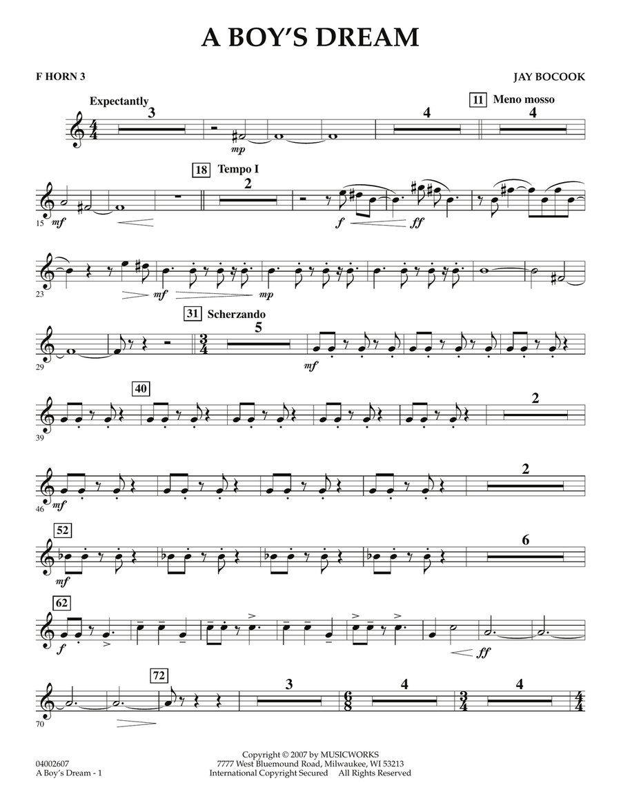 A Boy's Dream - F Horn 3