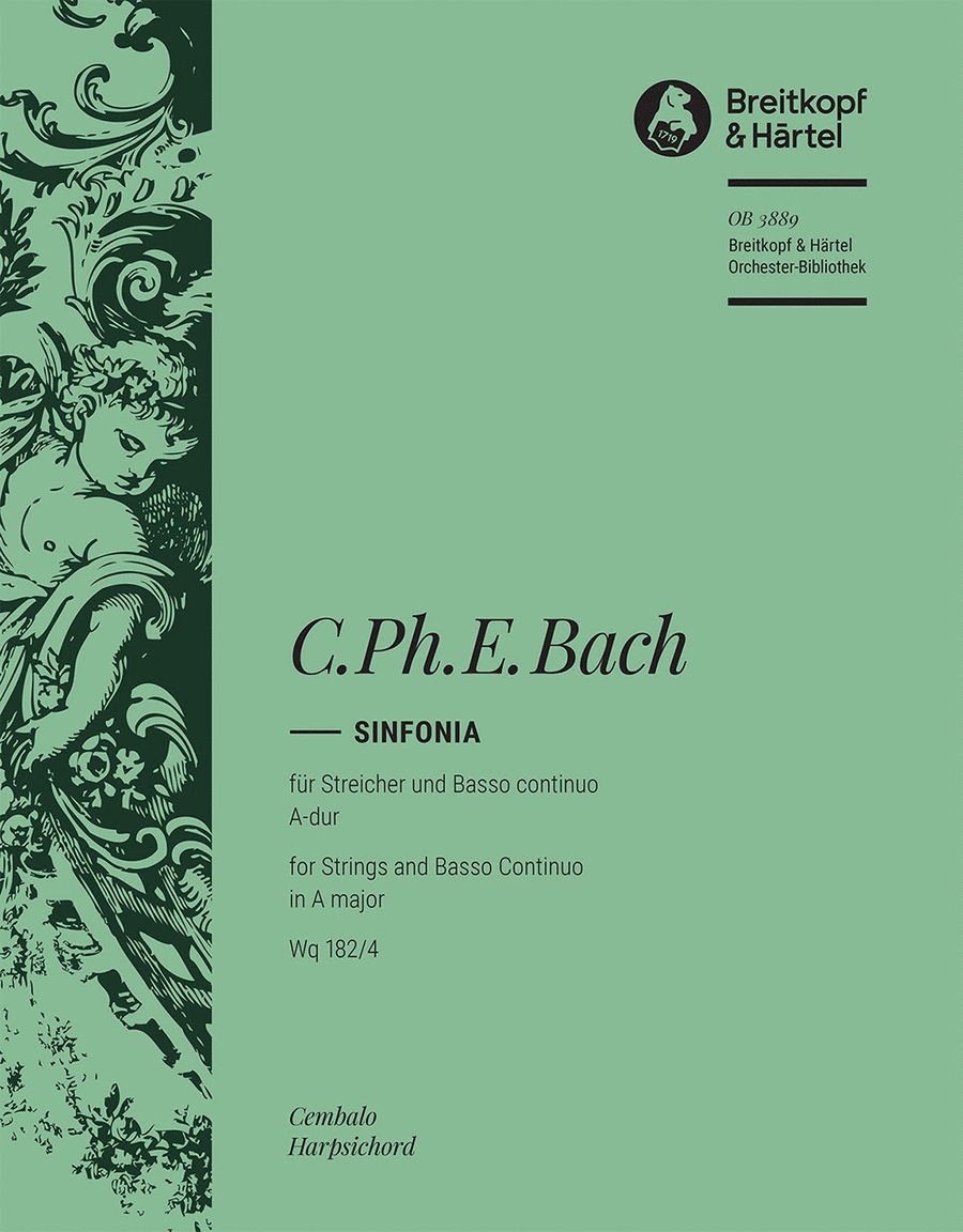 Sinfonia in A major Wq 182/4 Orchestra scores gallery preview page 1