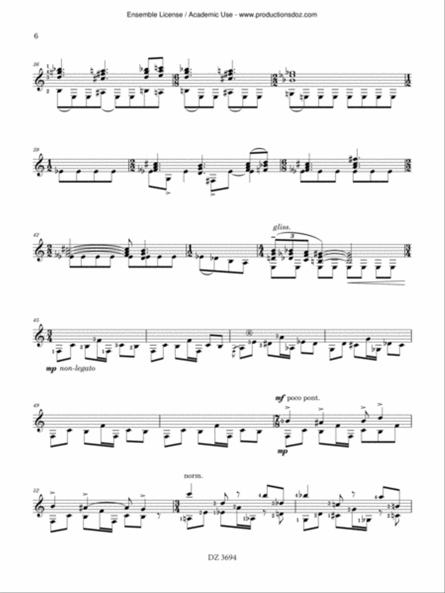 12 Études Classical Guitar scores gallery preview page 6