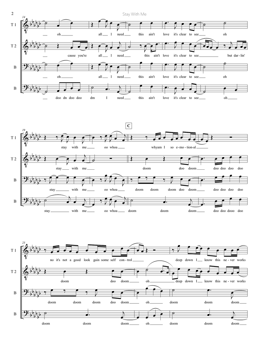 Stay With Me TTBB scores gallery preview page 2