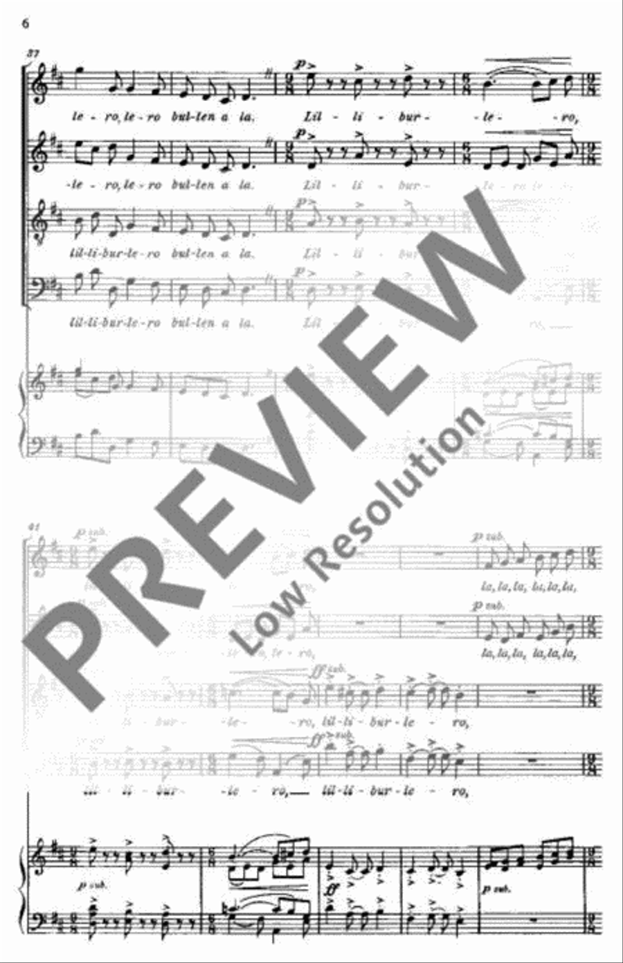 Four Songs from the British Isles 4-Part scores gallery preview page 7