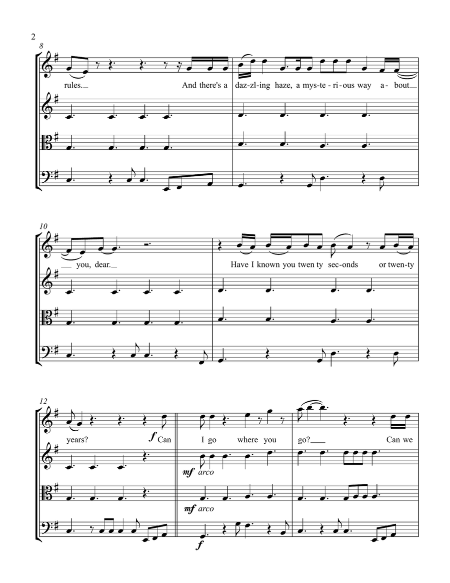 Lover Lover String Quartet scores gallery preview page 2