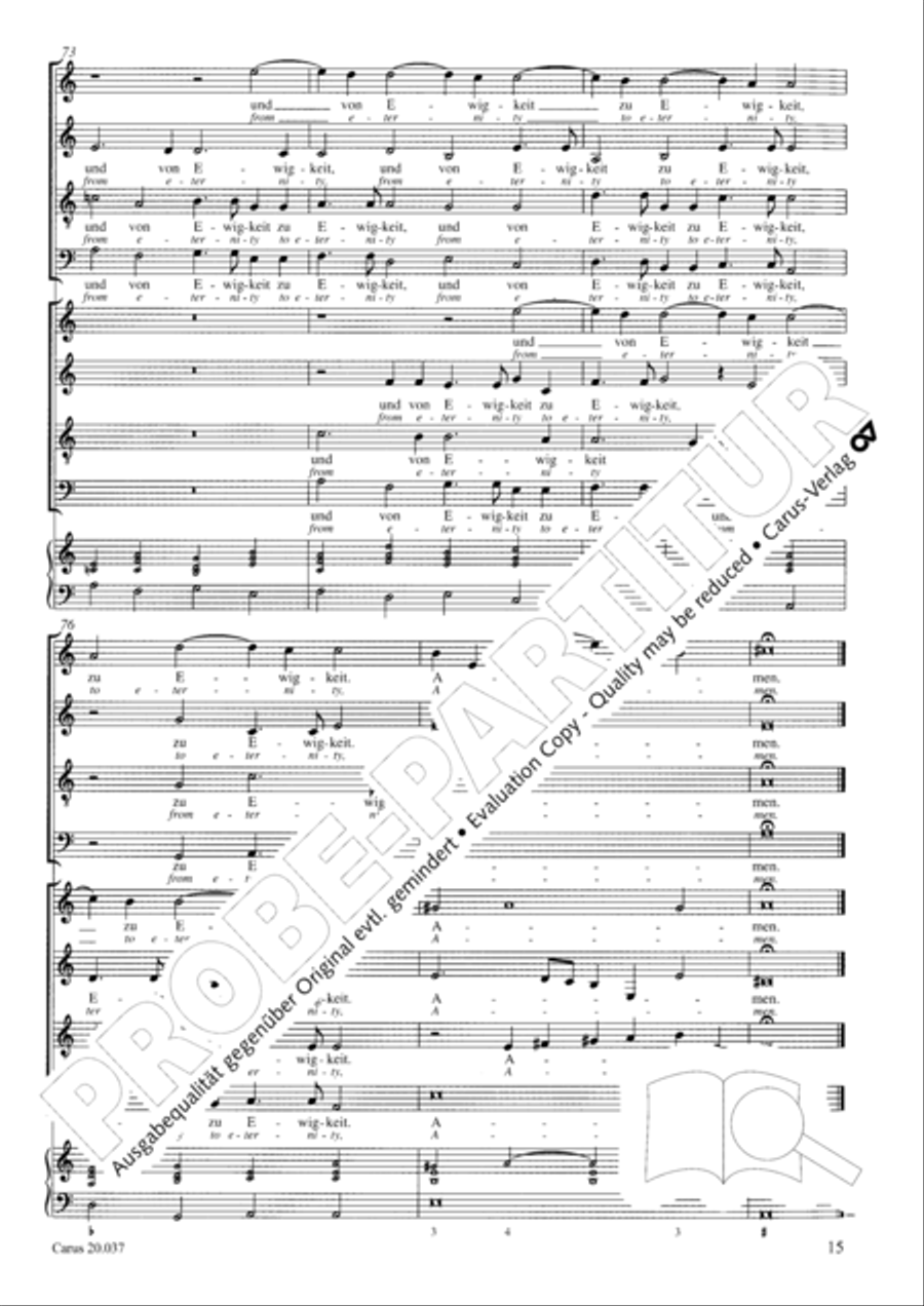 An den Wassern zu Babel sassen wir 4-Part scores gallery preview page 16