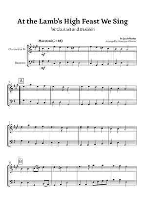 At the Lamb's High Feast We Sing (Clarinet and Bassoon) - Easter Hymn