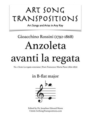 ROSSINI: Anzoleta avanti la regata (transposed to B-flat major)