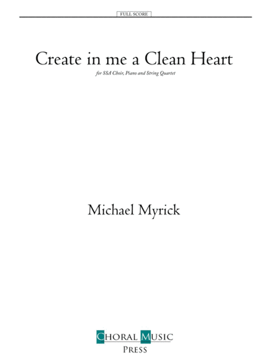 Create In Me a Clean Heart - SSA Full Score and Parts image number null