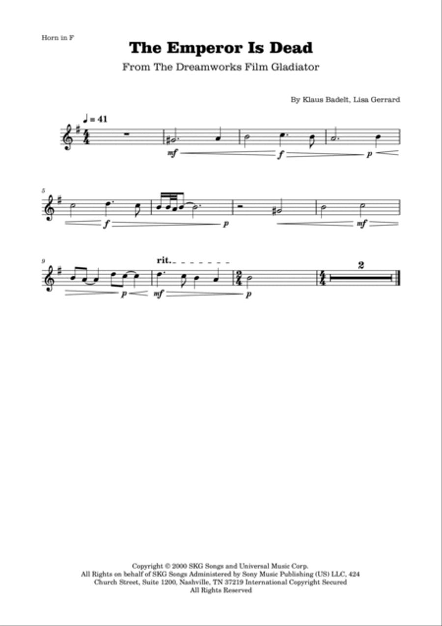 The Emperor Is Dead Score and Parts scores gallery preview page 2