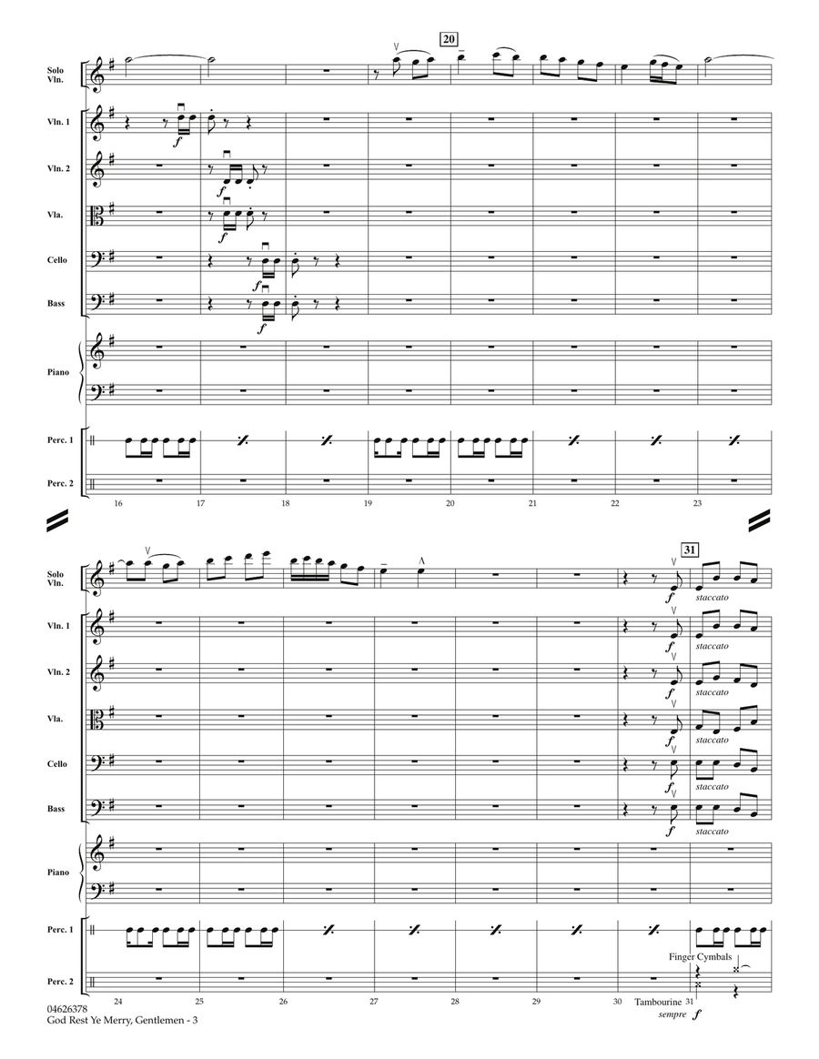 God Rest Ye Merry, Gentlemen - Full Score Orchestra scores gallery preview page 3
