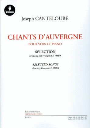Chants D'auvergne (livre + Fichier Audio Al30712) Pour Voix Et Piano