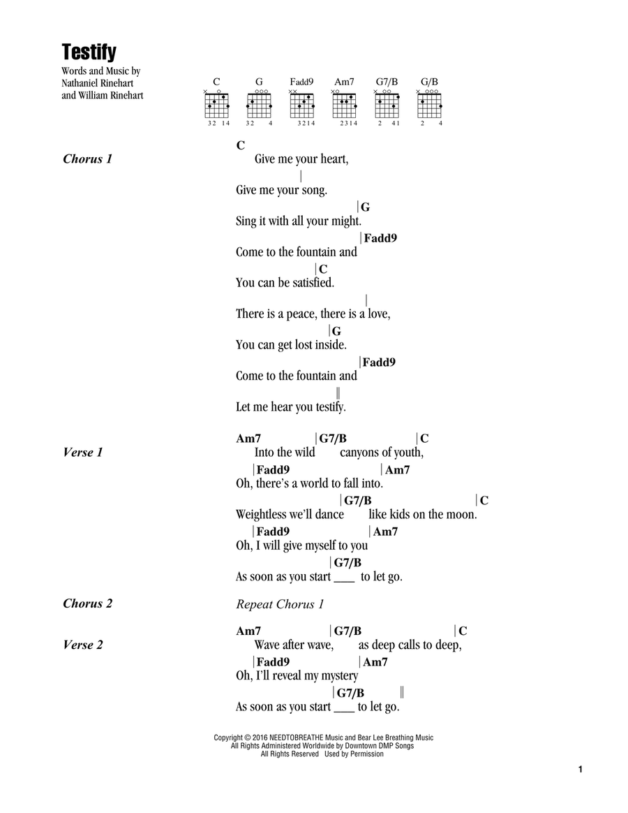 Testify Acoustic Guitar scores gallery preview page 1