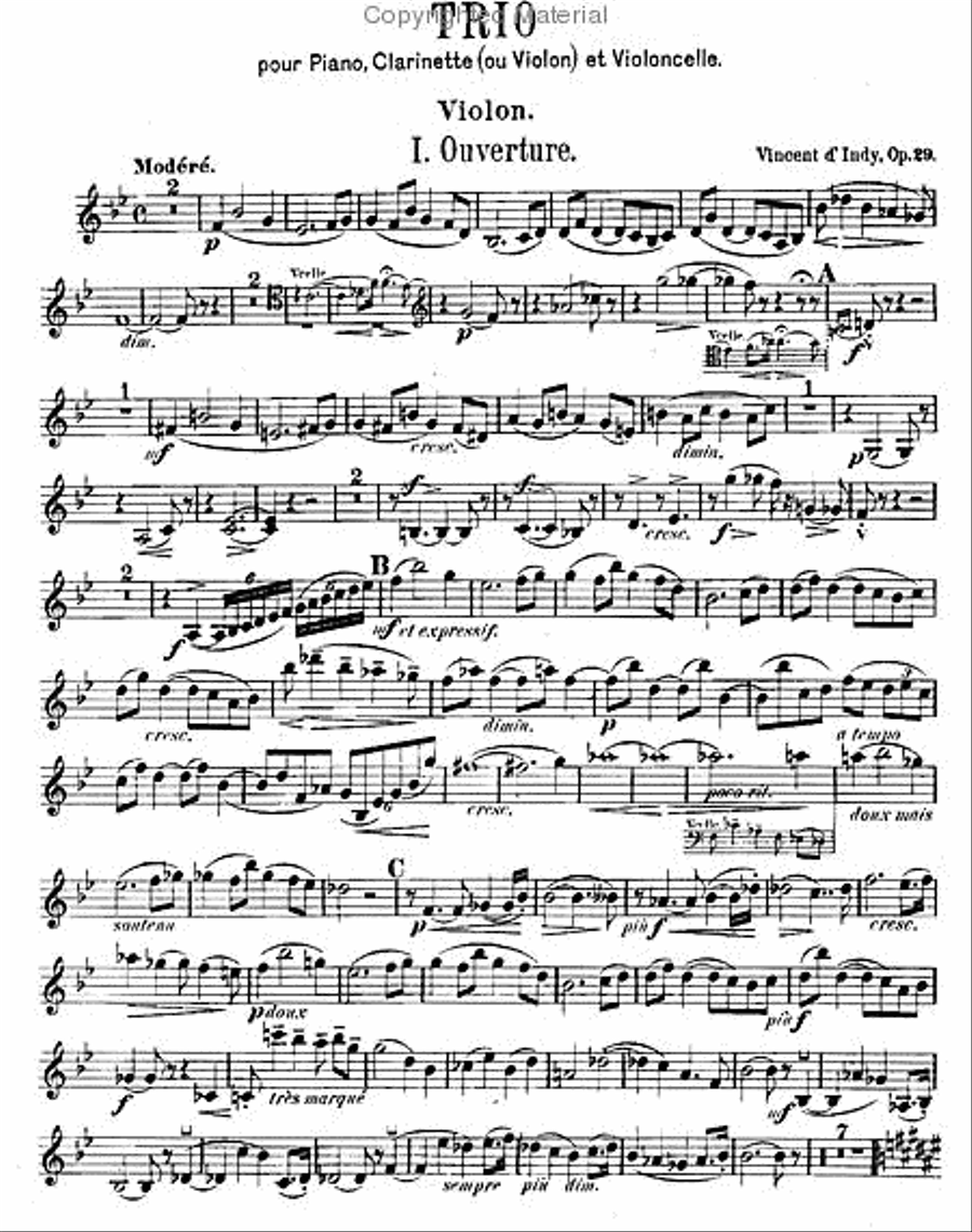 Trio, Op. 29 Clarinet scores gallery preview page 4
