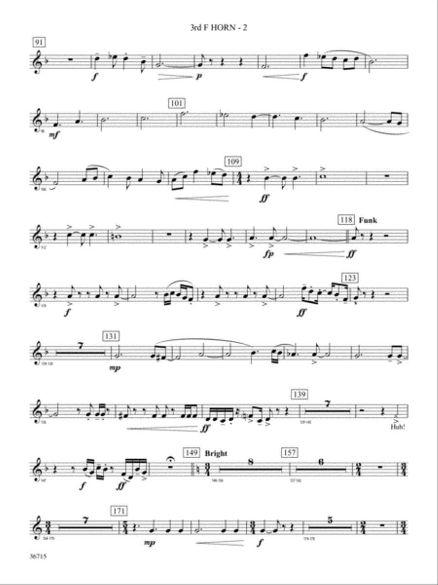 See Rock City: 3rd F Horn Concert Band scores gallery preview page 2