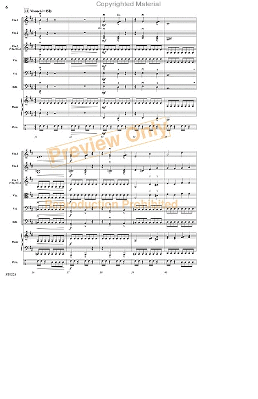 Hunting the Wild Beast String Orchestra scores gallery preview page 5