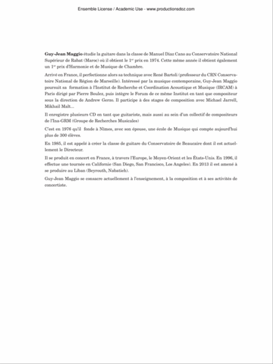 Danse et Sérénade Classical Guitar scores gallery preview page 2