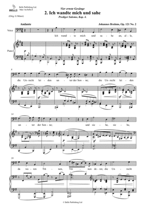 Ich wandte mich, Op. 121 No. 2 (E minor)