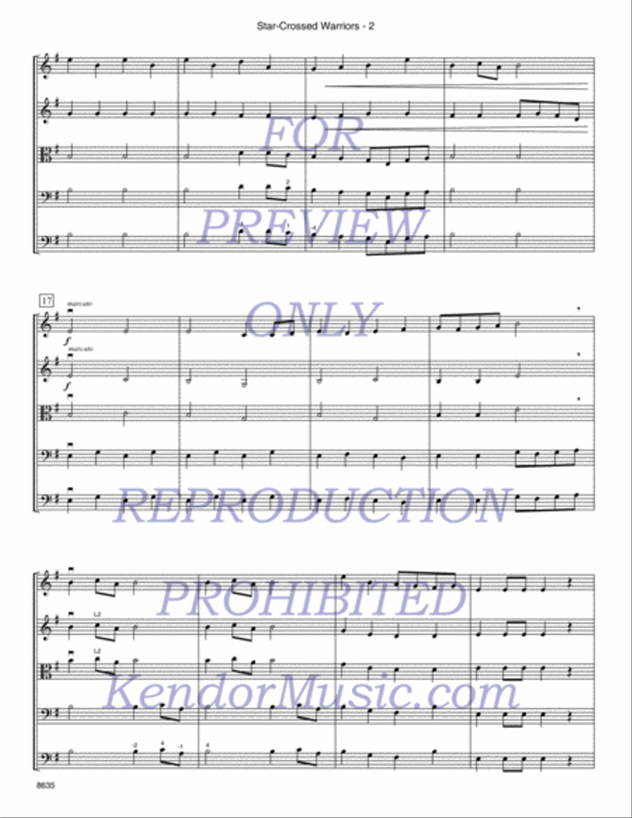 Star-Crossed Warriors (Full Score) String Orchestra scores gallery preview page 3