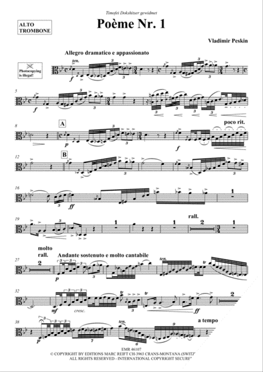 Poeme No. 1 Piano Accompaniment scores gallery preview page 3