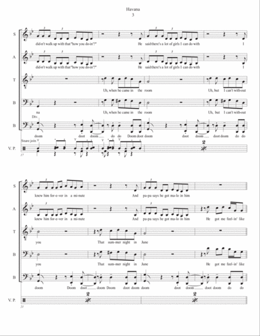 Havana Havana 4-Part scores gallery preview page 3