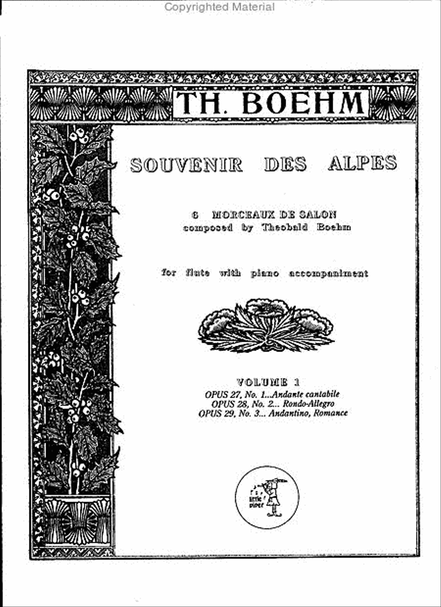 Souvenier Des Alps Op 27 1-3 Flute Solo scores gallery preview page 2