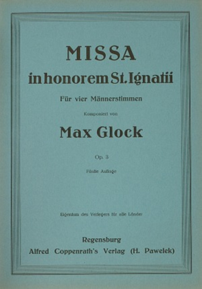 Book cover for Missa in hon. St. Ignatii
