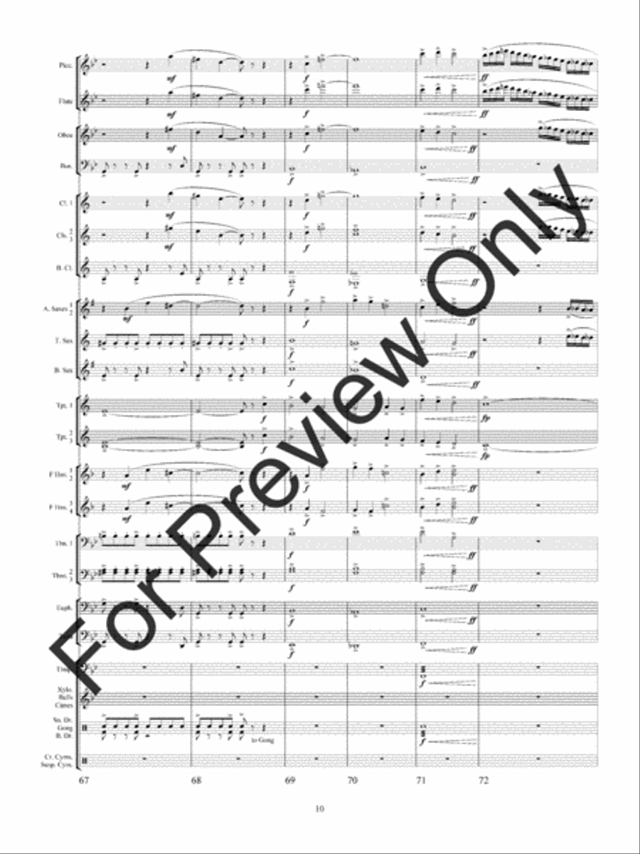 Variations On A Mighty Fortress Concert Band scores gallery preview page 13