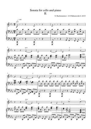 Book cover for Rachmaninov Cello Sonata arranged for violin and piano, second movement