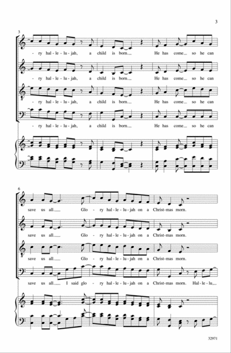Way Down in Bethlehem Way Down in Bethlehem 4-Part scores gallery preview page 3