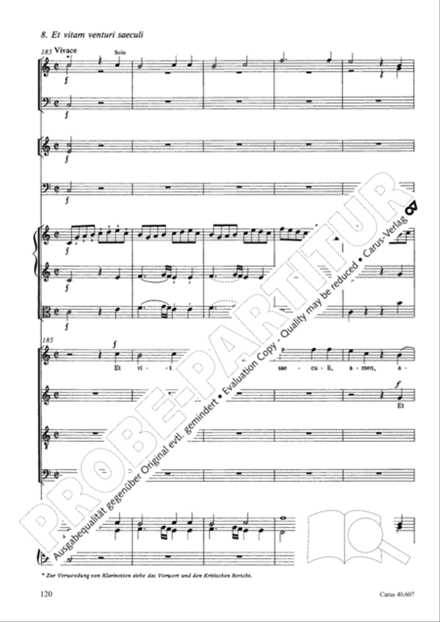 Mass in time of war (Missa in tempore belli) 4-Part scores gallery preview page 130