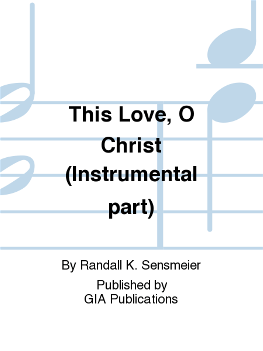 This Love, O Christ - Instrument edition Flute scores gallery preview page 1