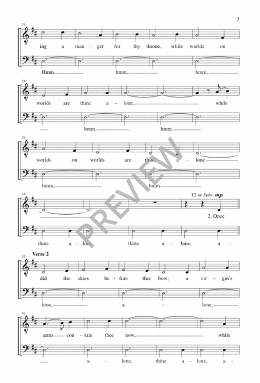 All Praise to Thee, Eternal Lord TTBB scores gallery preview page 3