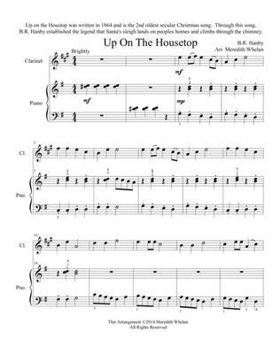 Christmas Duets for Clarinet & Piano: Up On The Housetop