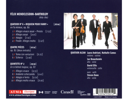 Mendelssohn: String Quartet No