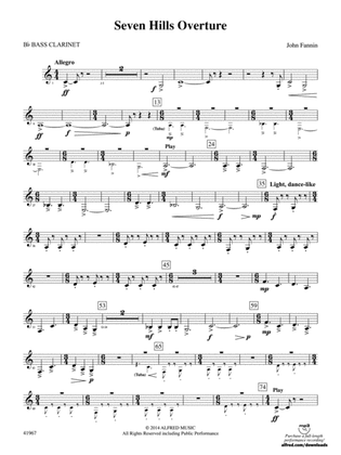 Seven Hills Overture: B-flat Bass Clarinet