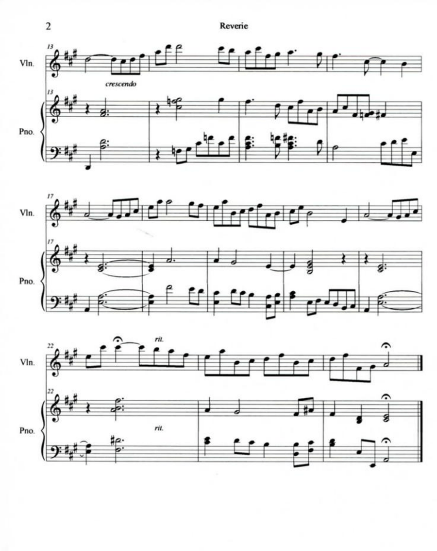 Traumerei (Reverie) Traumerei (Reverie) Violin Solo scores gallery preview page 2