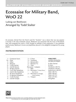 Ecossaise for Military Band, WoO 22: Score