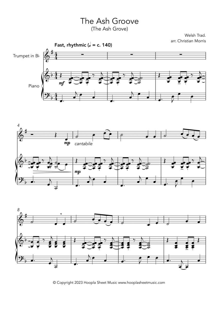 The Ash Groove (The Ash Grove) Trumpet Solo scores gallery preview page 1